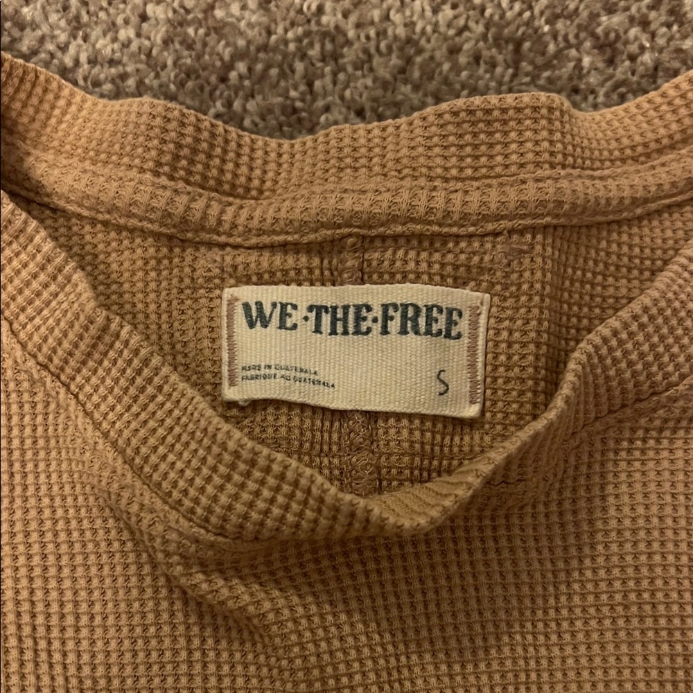 We The Free Light Brown Ribbed Long Sleeve - Picture 2 of 3